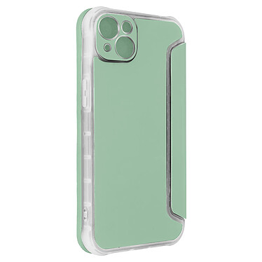 Avizar Etui pour iPhone 14 Clapet Magnétique avec Porte Carte  vert pâle