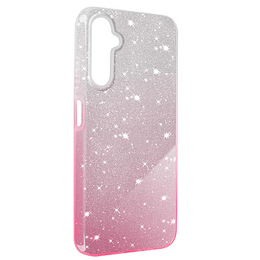 Avizar Coque pour Samsung Galaxy A05s Paillette Silicone Semi rigide Fin Blanc / Rose