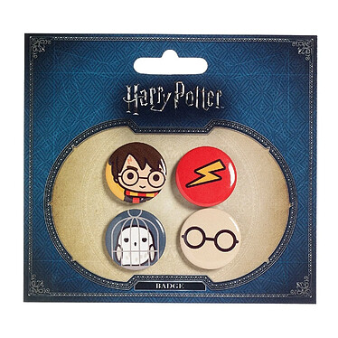 Harry Potter - Pack 4 badges Cutie  & Hedwig