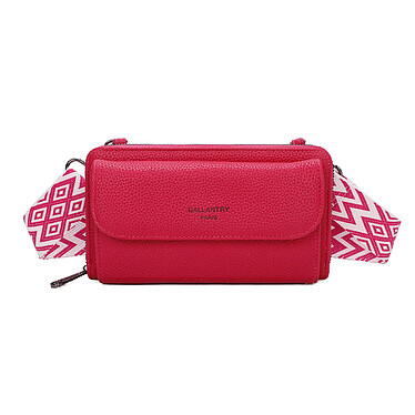 Gallantry Sac Bandoulière Portefeuille Mignon en Cuir Fuchsia