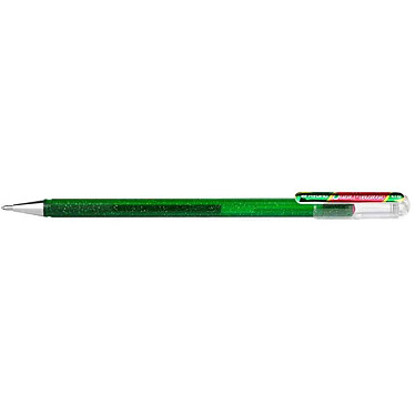 PENTEL Stylo roller gel Hybrid Dual Metallic Glitter pointe moyenne vert x 12