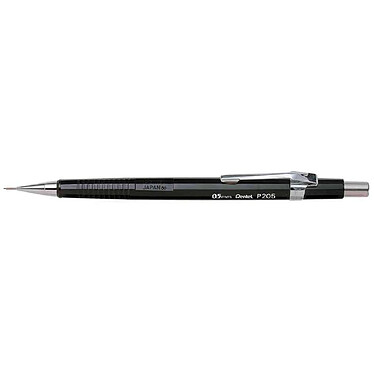 PENTEL Portemines P 205 pour mines 0,5 mm Noir x 12