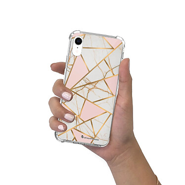 LaCoqueFrançaise Coque iPhone Xr anti-choc souple angles renforcés transparente Motif Marbre Rose pas cher