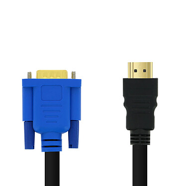 LinQ Adaptateur Vidéo HDMI Mâle vers VGA Mâle 1080P 1,8m  Noir