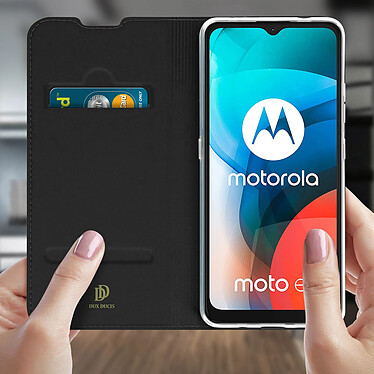 Avis Dux Ducis Housse pour Motorola Moto E7 Étui Porte-carte Fonction Support Vidéo  Noir