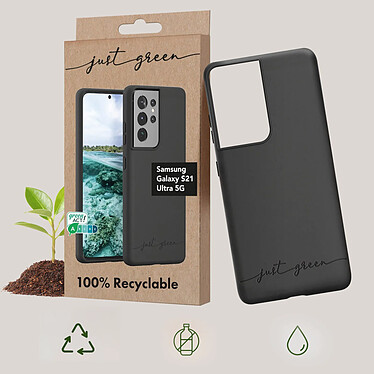 Avis Just Green Coque pour Samsung Galaxy S21 Ultra Recyclable  Noir