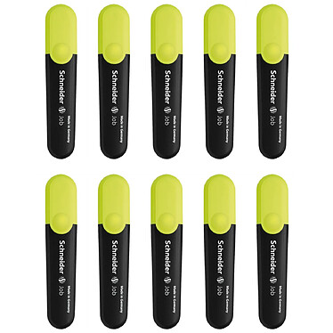 SCHNEIDER Surligneur Rechargeable Job Pointe Biseau 1-5 mm Jaune x 10