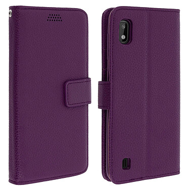 Avizar Housse Samsung Galaxy A10 Etui Folio Rangement Carte Support Vidéo violet