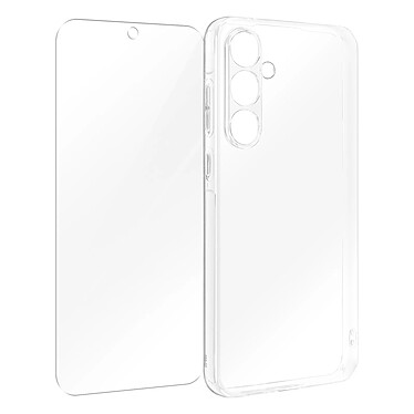 4smarts Coque pour Samsung Galaxy A55 Rigide avec Verre Trempé 9H Transparent