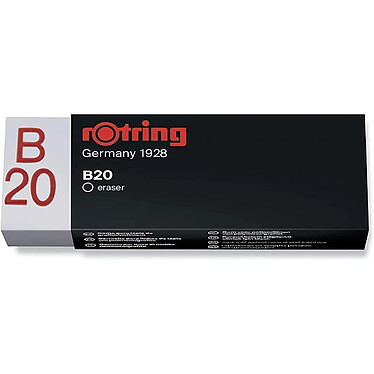 ROTRING Gomme Rapid-Eraser B20 blanche x 20