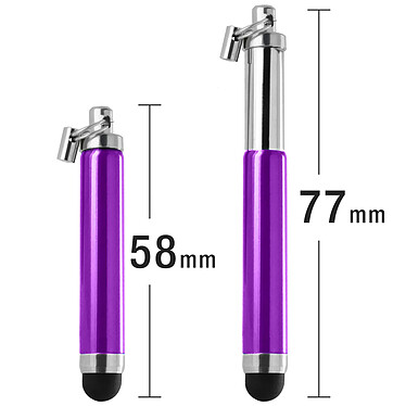 Avis Avizar Stylet Retractable Violet pour écran Tactile - Attache Jack 3.5 mm