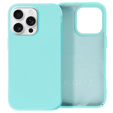 Avizar Coque pour iPhone 16 Pro Semi-rigide Soft-touch Anti-traces Turquoise