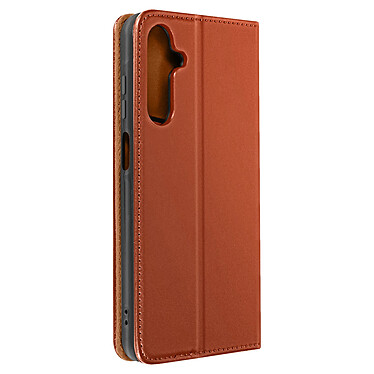 Avizar Housse pour Samsung Galaxy A25 5G Cuir Véritable Porte-carte Marron Clair