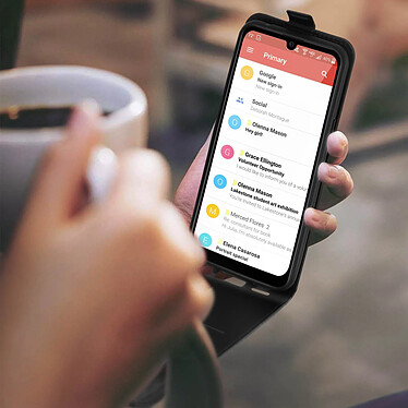 Acheter Avizar Étui LG K40s Housse Clapet Vertical Protection Porte-carte Noir