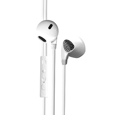 Kaorka 474155 - Ecouteurs intra auriculaire avec micro 1,2 m - blanc