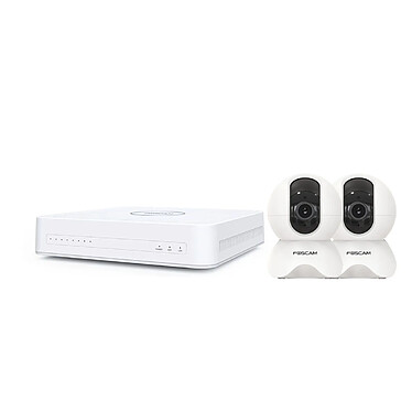 Foscam - Kit vidéosurveillance IP 2 caméras KIT-2-FN8108H-X5-W