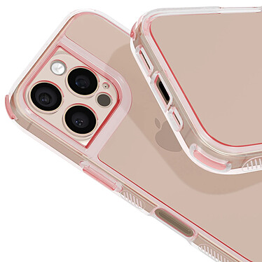 Avizar Coque pour iPhone 16 Pro Coins Antichoc Bumper Rose Champagne pas cher