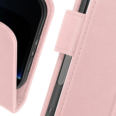 Avis Avizar Étui pour iPhone 16 Pro Max Clapet Portefeuille et Support Vidéo Rose Champagne