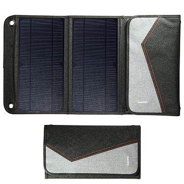 Avis Avizar Panneau Solaire USB 21W, Chargeur Solaire Pliable et Étanche - Noir