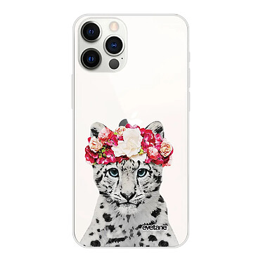 Evetane Coque iPhone 12 Pro Max 360 intégrale transparente Motif Leopard Couronne Tendance