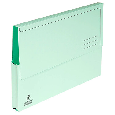 EXACOMPTA Chemise exacompta super pastel pochette carte neuve rabat 210g coloris vert clair lot 50 unités