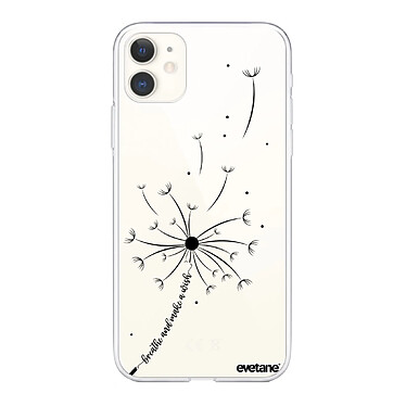 Evetane Coque iPhone 11 360 intégrale transparente Motif Pissenlit Make a wish Tendance