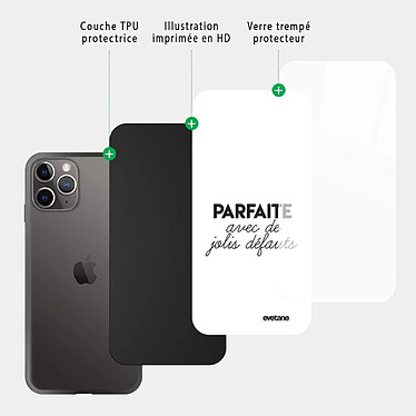 Acheter Evetane Coque en verre trempé iPhone 11 Pro Max Parfaite Avec De Jolis Défauts