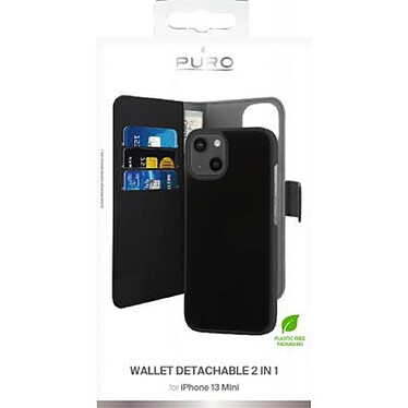 Avis PURO Étui pour iPhone 13 mini Folio 2 en 1 avec Coque Magnétique et Porte-cartes Noir