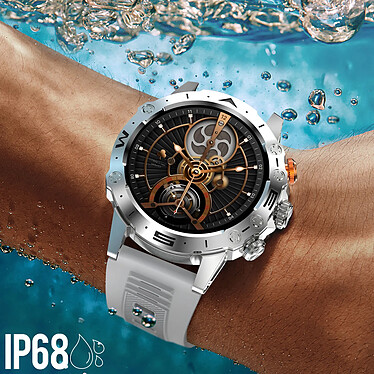 Avis Hoko Montre connectée Bluetooth Sport Boitier Antichoc Etanche IP68 Y20 Argent