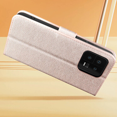 Avizar Housse pour Xiaomi 13 portefeuille rangement carte support vidéo  rose pas cher