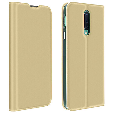 Avizar Housse OnePlus 8 Étui Folio Porte-carte Fonction Support Vidéo Or