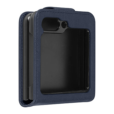 Avizar Coque Clapet pour Samsung Galaxy Z Flip 5 Languette Magnétique  Bleu Nuit