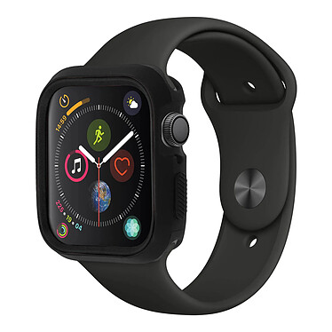 Avizar Coque Apple Watch 42 44 mm Protection Bumper Antichocs Silicone Flexible - Noir