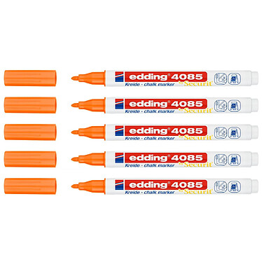 EDDING Marqueur craie liquide 4085 Orange fluOrescent 1-2 mm x 5