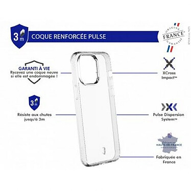 Avis Force Case Coque pour iPhone 14 Pro Max Renforcée PULSE Origine France Transparent