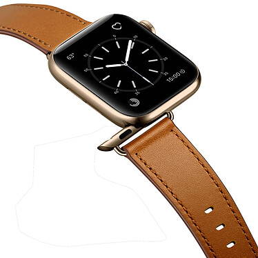 Avizar Bracelet pour Apple Watch 41mm et 40mm et 38 mm Cuir véritable  Camel pas cher