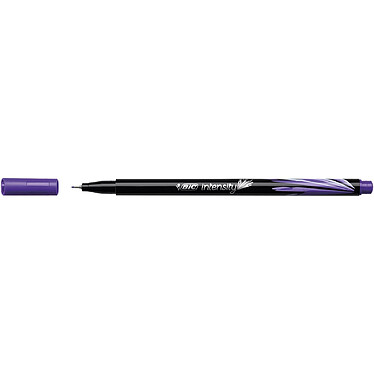 BIC Stylo Feutre Fineliner Intensity Pointe Baguée métal Fine 0,4mm Violet x 12