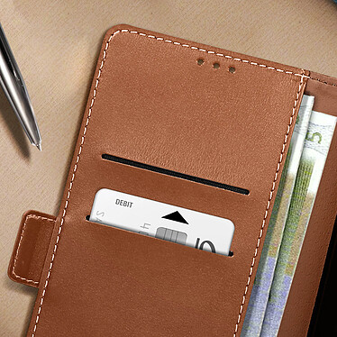 Acheter Avizar Etui pour Samsung S24 Ultra Portefeuille Support Rabat magnétique Marron