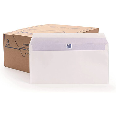 Avis OXFORD Boite de 500 Enveloppes 80g DL 110 x 220 mm Avec Bandes Sans fenêtre