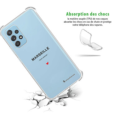 Avis LaCoqueFrançaise Coque Samsung Galaxy A52 Silicone antichocs Solides coins renforcés  transparente Motif Marseille mon amour