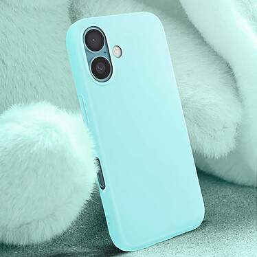 Avis Avizar Coque pour iPhone 16 Semi-rigide Soft-touch Anti-traces Turquoise