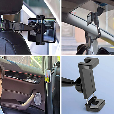 LinQ Support Voiture / Bureau pour Smartphone de 4'' à 6.8'' Rotatif à 360°  Noir pas cher