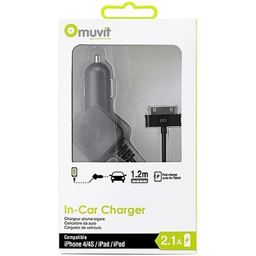 Avis Muvit Chargeur Voiture Allume cigare 1A 30PIN 1,2M Noir