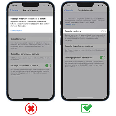 Avis Clappio Batterie Sans BMS pour iPhone 13 Pro Max Capacité 4352mAh