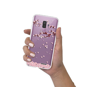 Evetane Coque Samsung Galaxy S9 Plus 360 intégrale transparente Motif Chute De Fleurs Tendance pas cher