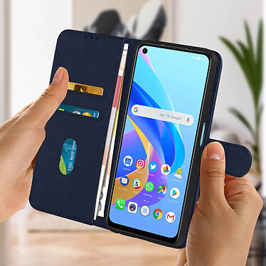 Avis Avizar Housse Oppo A76, A96 et Realme 9i Clapet Portefeuille Fonction Support bleu