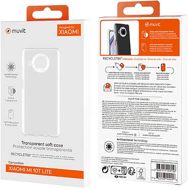 Acheter Muvit Coque pour Xiaomi Mi 10T Lite RECYCLETEK Souple Transparent