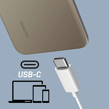 Écouteurs USB-C Réduction de Bruit Micro et Télécommande Original Huawei Blanc pas cher