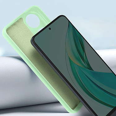 Avizar Coque pour Honor 90 Smart Silicone Finition Soft-touch avec Dragonne Vert Pâle pas cher