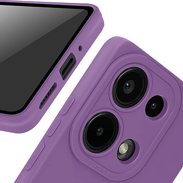 Avizar Coque pour Xiaomi Redmi Note 13 Pro 4G Silicone Mat Protection Caméra Violet Foncé pas cher